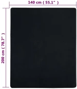 ΣΕΝΤΟΝΙΑ ΜΕ ΛΑΣΤΙΧΟ 2 ΤΕΜ. ΜΑΥΡΑ 140X200 ΕΚ. ΒΑΜΒΑΚΕΡΟ ΖΕΡΣΕΪ 136215