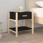 ΚΟΜΟΔΙΝΑ 2 ΤΕΜ. ΜΑΥΡΑ 42 X 38 X 45 ΕΚ. ΑΠΟ ΕΠΕΞΕΡΓΑΣΜΕΝΟ ΞΥΛΟ 345657