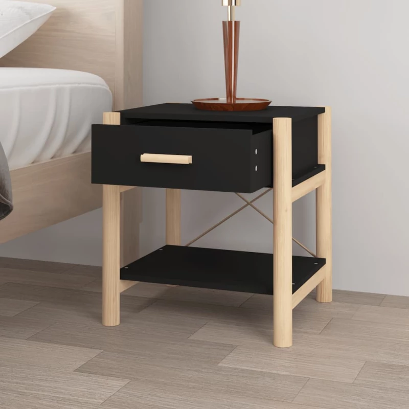 ΚΟΜΟΔΙΝΑ 2 ΤΕΜ. ΜΑΥΡΑ 42 X 38 X 45 ΕΚ. ΑΠΟ ΕΠΕΞΕΡΓΑΣΜΕΝΟ ΞΥΛΟ 345657