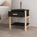 ΚΟΜΟΔΙΝΑ 2 ΤΕΜ. ΜΑΥΡΑ 42 X 38 X 45 ΕΚ. ΑΠΟ ΕΠΕΞΕΡΓΑΣΜΕΝΟ ΞΥΛΟ 345657