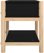 ΚΟΜΟΔΙΝΑ 2 ΤΕΜ. ΜΑΥΡΑ 42 X 38 X 45 ΕΚ. ΑΠΟ ΕΠΕΞΕΡΓΑΣΜΕΝΟ ΞΥΛΟ 345657
