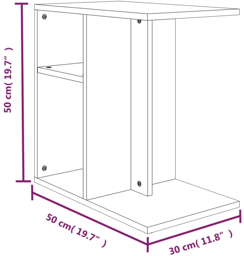 ΒΟΗΘΗΤΙΚΟ ΤΡΑΠΕΖΙ ΓΚΡΙ SONOMA 50X30X50 ΕΚ. ΕΠΕΞΕΡΓΑΣΜΕΝΟ ΞΥΛΟ 815850