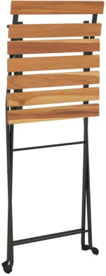 ΤΡΑΠΕΖΑΡΙΑ BISTRO ΠΤΥΣΣΟΜΕΝΗ ΣΕΤ 3 ΤΕΜ ΜΑΣΙΦ ΞΥΛΟ TEAK & ΑΤΣΑΛΙ 319977