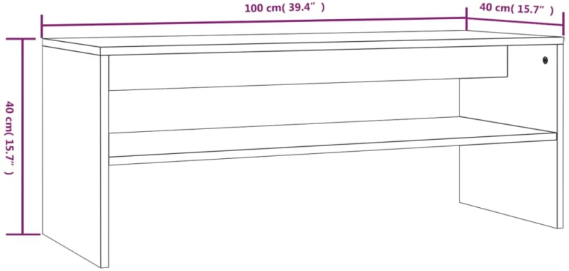 ΤΡΑΠΕΖΑΚΙ ΣΑΛΟΝΙΟΥ ΓΚΡΙ SONOMA 100X40X40 ΕΚ. ΕΠΕΞΕΡΓΑΣΜΕΝΟ ΞΥΛΟ 815256