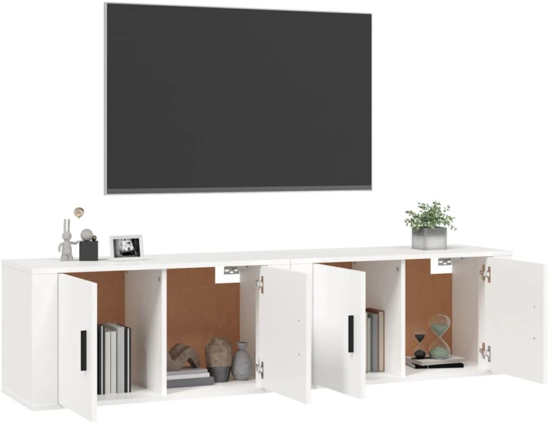 ΈΠΙΠΛΑ ΤΗΛΕΟΡΑΣΗΣ ΕΠΙΤΟΙΧΙΑ 2 ΤΕΜ. ΛΕΥΚΑ 80 X 34,5 X 40 ΕΚ. 3188350