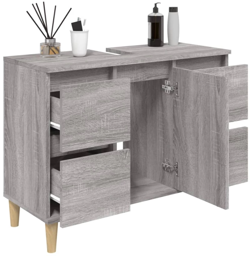 ΝΤΟΥΛΑΠΙ ΝΙΠΤΗΡΑ ΓΚΡΙ SONOMA 80 X 33 X 60ΕΚ. ΕΠΕΞΕΡΓΑΣΜΕΝΟ ΞΥΛΟ 821274