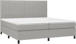 ΚΡΕΒΑΤΙ BOXSPRING ΜΕ ΣΤΡΩΜΑ & LED ΑΝ.ΓΚΡΙ 200X200ΕΚ. ΥΦΑΣΜΑΤΙΝΟ 3135061