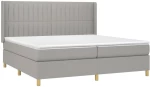 ΚΡΕΒΑΤΙ BOXSPRING ΜΕ ΣΤΡΩΜΑ & LED ΑΝ.ΓΚΡΙ 200X200ΕΚ. ΥΦΑΣΜΑΤΙΝΟ 3139061