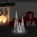 ΚΩΝΟΙ ΔΙΑΚΟΣΜΗΤΙΚΟΙ LED ΑΚΡΥΛΙΚΟΙ ΣΕΤ ΨΥΧΡΟ ΛΕΥΚΟ 30/45/60 ΕΚ. 328968