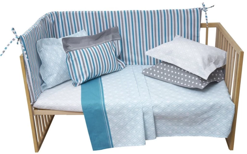 Σεντόνι Κούνιας 120x165 Baby Mix & Match 36 Πετρόλ