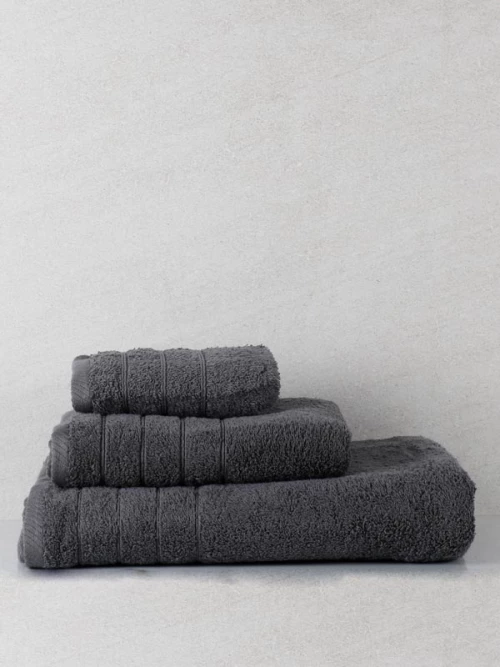 Σετ Πετσέτα πενιέ 3τμχ Dory 10 Dark Grey