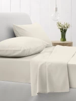 Σεντόνι Cotton Feelings φλατ 108 Ecru 165x270