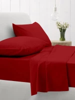 Σετ Σεντόνια Cotton Feelings 113 Red  Διπλό (200x270)
