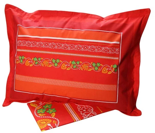 Σετ Σεντόνια Cotton Feelings εμπριμέ 4674 Red Μονό (160x260)