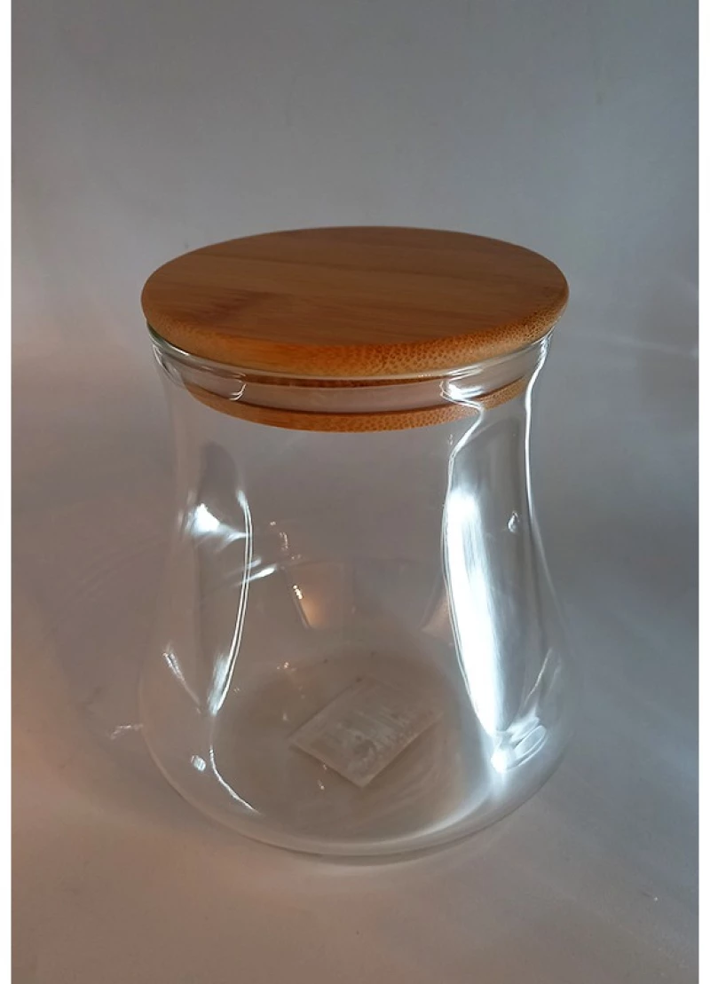 ΓΥΑΛΙΝΟ ΒΑΖΟ ΜΕ ΞΥΛΙΝΟ ΚΑΠΑΚΙ 1050ml