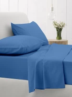 Σετ Σεντόνια Cotton Feelings 104 Blue Μονά (165x270)