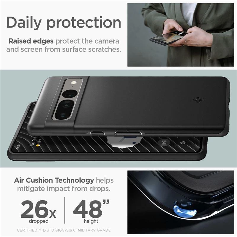 Θήκη SPIGEN SGP Thin Fit για GOOGLE PIXEL 7 PRO - ΜΑΥΡΟ - ACS04733