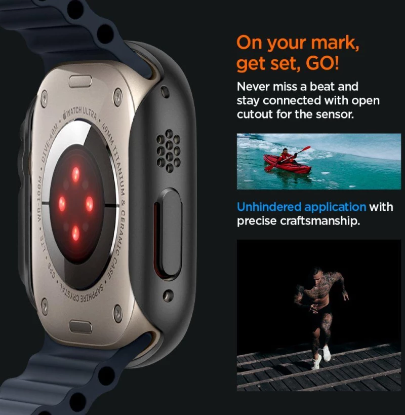 Θήκη Spigen SGP Thin Fit για Apple Watch Ultra 49mm - ΜΑΥΡΟ - ACS05458