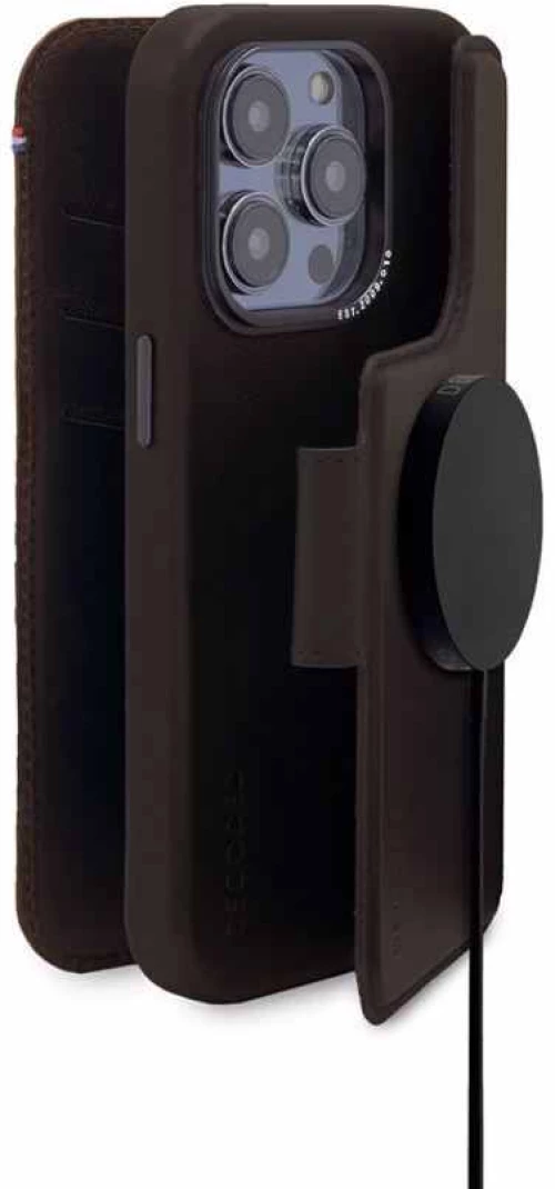 Θήκη Decoded Γνήσια Δερμάτινη MagSafe πορτοφόλι Leat Det Wallet για Apple iPhone 14 PRO 6.1 2022 - ΚΑΦΕ - D23IPO14PDW5CHB