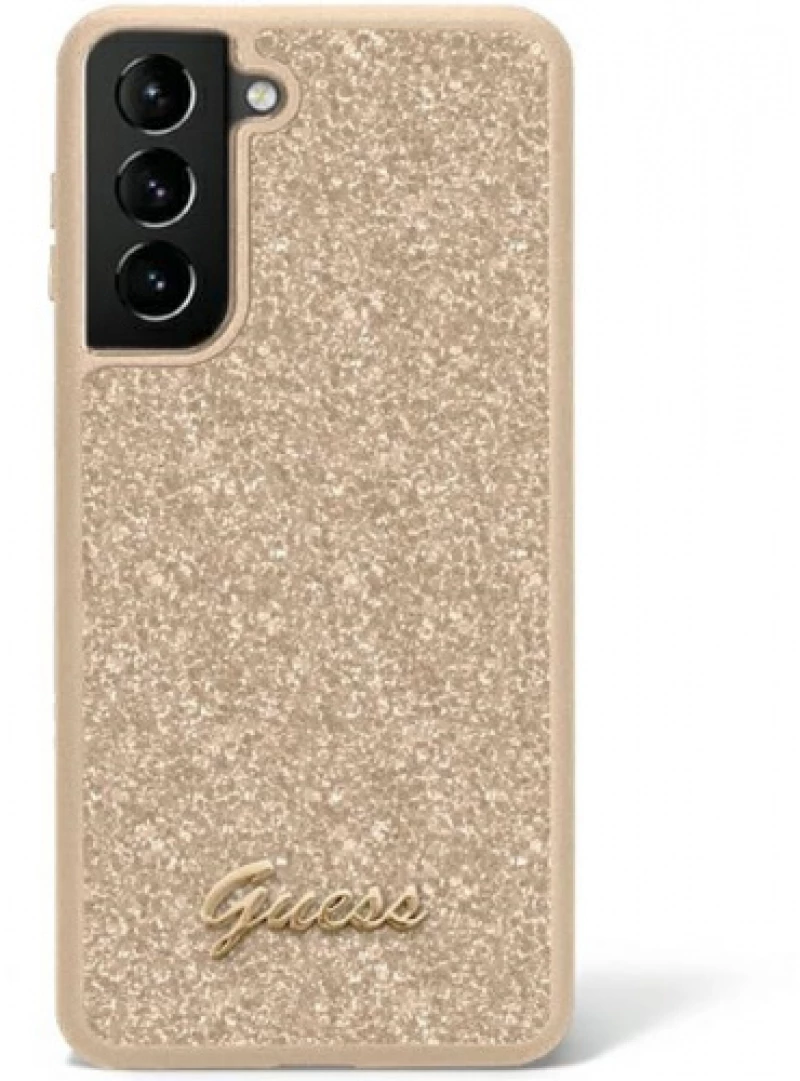 Θήκη Guess Hardcase Glitter Script για Samsung Galaxy S23 Ultra - ΧΡΥΣΟ - GUHCS23LHGGSHD