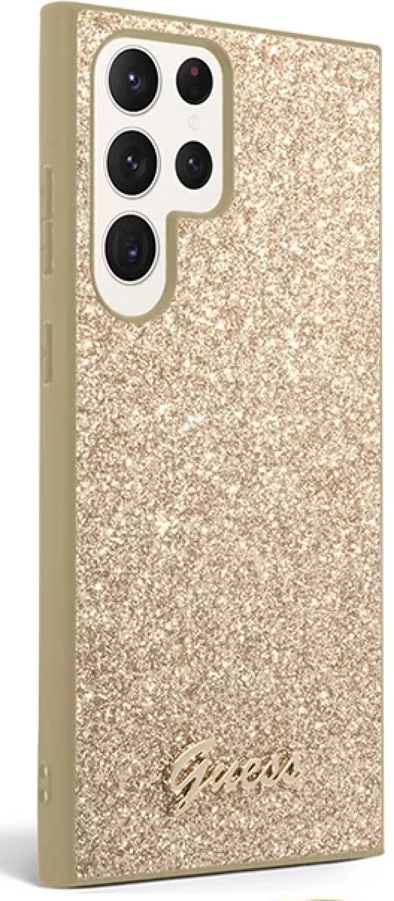 Θήκη Guess Hardcase Glitter Script για Samsung Galaxy S23 Ultra - ΧΡΥΣΟ - GUHCS23LHGGSHD