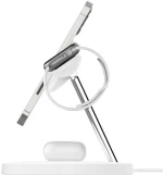 Belkin WIZ017vfWH 3-in-1 Wireless Charger with MagSafe White V2Λευκό