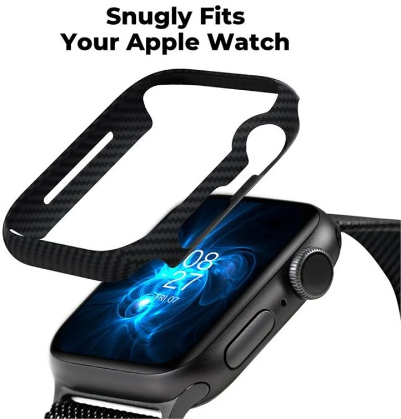 Θήκη Pitaka Air για Apple Watch ULTRA 49mm - ΜΑΥΡΟ coarse grained - KW3001A
