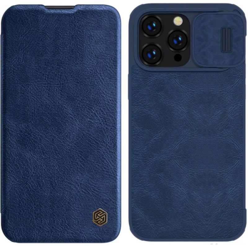 Θήκη NILLKIN Qin Pro Δερμάτινο WALLET FOLIO Pro CAMSHIELD για Apple iPhone 14 Pro Max 6.7 2022 - ΜΠΛΕ