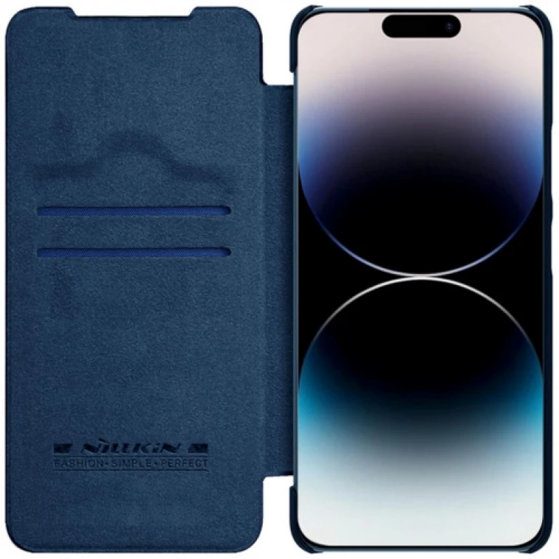 Θήκη NILLKIN Qin Pro Δερμάτινο WALLET FOLIO Pro CAMSHIELD για Apple iPhone 14 Pro Max 6.7 2022 - ΜΠΛΕ