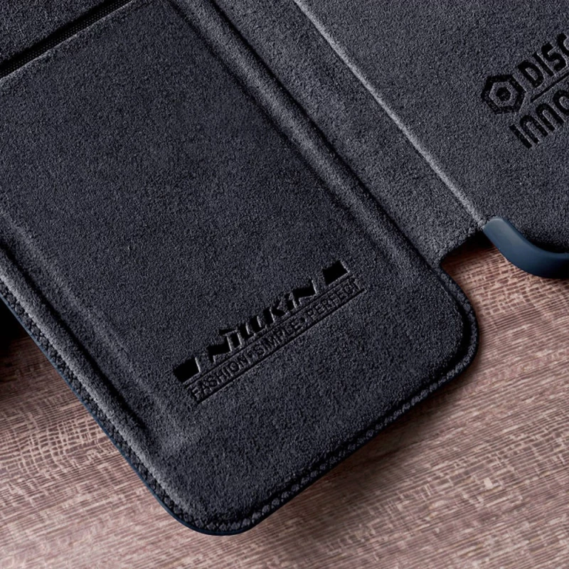 Θήκη NILLKIN Qin Pro Δερμάτινο WALLET FOLIO Pro CAMSHIELD για Apple iPhone 14 Pro Max 6.7 2022 - ΜΠΛΕ