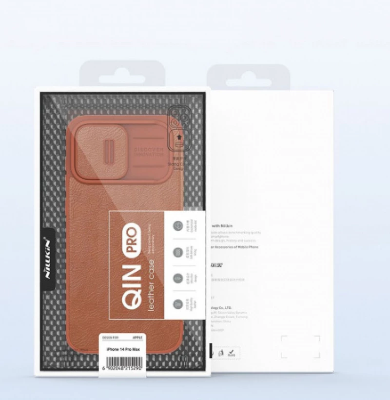 Θήκη NILLKIN Qin Pro Δερμάτινο WALLET FOLIO Pro CAMSHIELD για Apple iPhone 14 Pro Max 6.7 2022 - ΜΠΛΕ