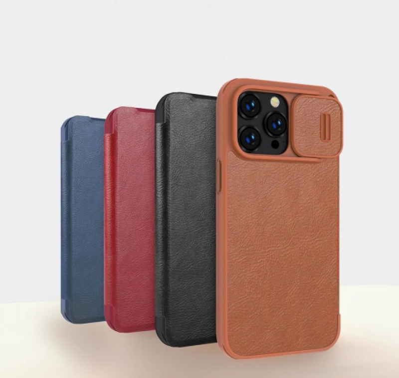 Θήκη NILLKIN Qin Pro Δερμάτινο WALLET FOLIO Pro CAMSHIELD για Apple iPhone 14 Pro Max 6.7 2022 - ΜΠΛΕ