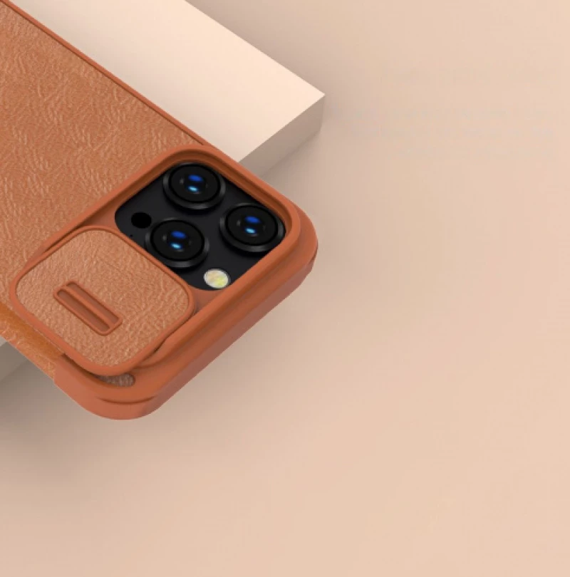 Θήκη NILLKIN Qin Pro Δερμάτινο WALLET FOLIO Pro CAMSHIELD για Apple iPhone 14 Pro Max 6.7 2022 - ΜΠΛΕ