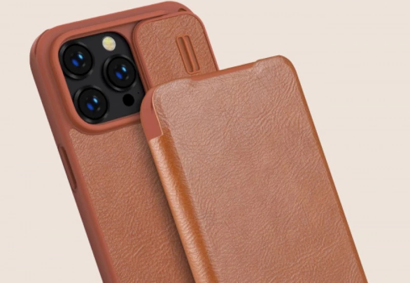 Θήκη NILLKIN Qin Pro Δερμάτινο WALLET FOLIO Pro CAMSHIELD για Apple iPhone 14 Pro Max 6.7 2022 - ΜΠΛΕ