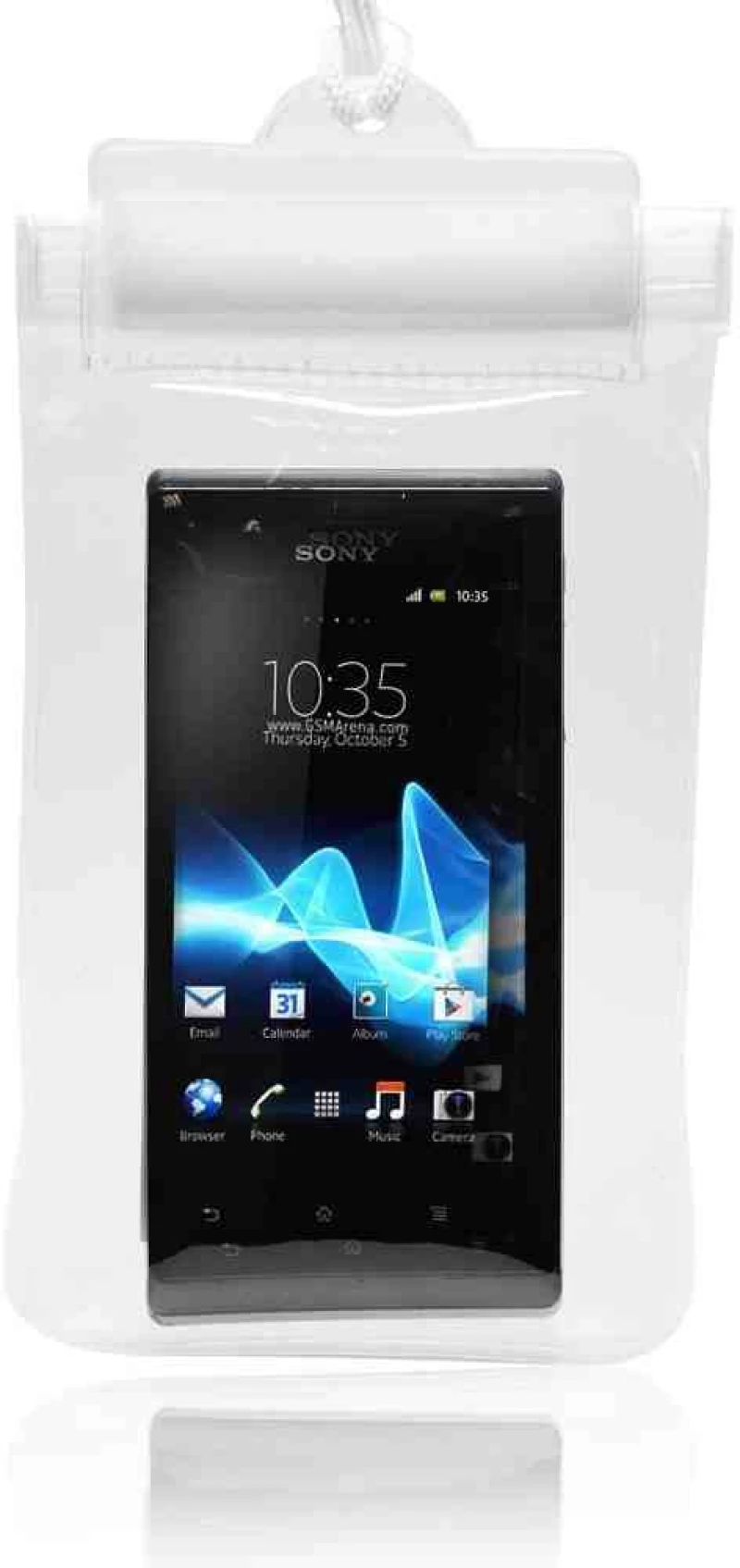 Θήκη Αδιάβροχη για smartphones - 160 x 100 mm - Λευκό Διάφανο