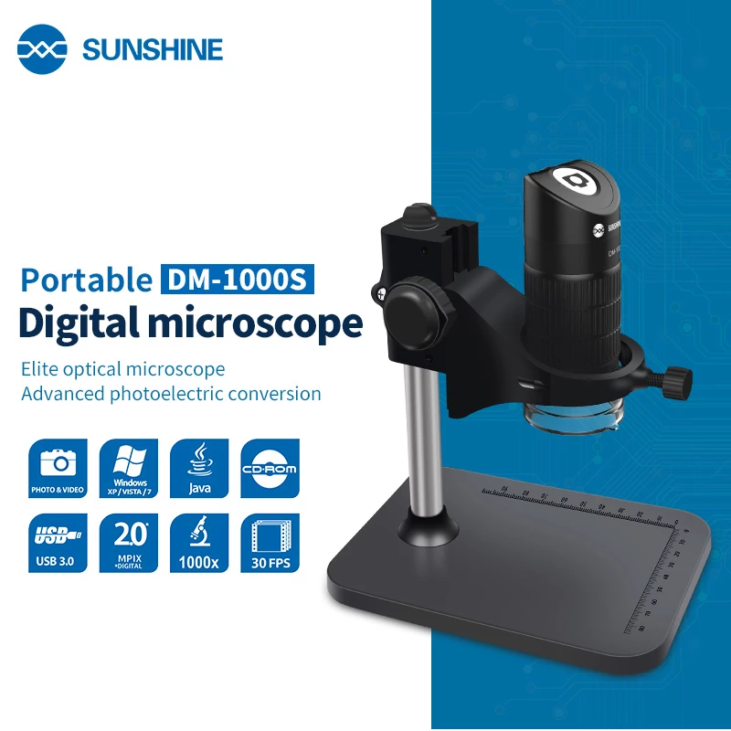 SUNSHINE ψηφιακό μικροσκόπιο DM-1000S  50x-1000x  USB  LED