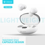 CELEBRAT earphones με θήκη φόρτισης TWS-W32  True Wireless  λευκά