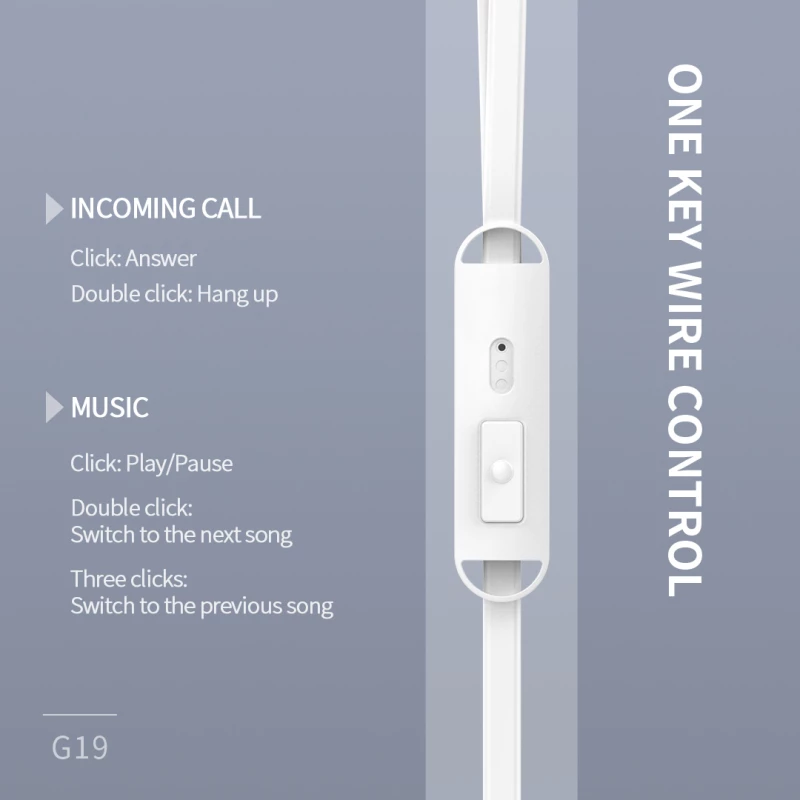 CELEBRAT earphones με μικρόφωνο G19  3.5mm  1.2m  μαύρα