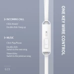 CELEBRAT earphones με μικρόφωνο G19  3.5mm  1.2m  μαύρα