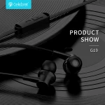 CELEBRAT earphones με μικρόφωνο G19  3.5mm  1.2m  μαύρα