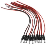 FOLKSAFE καλώδιο FS-DCPIGTAIL-M με αρσενικό βύσμα 5.5x2.1mm  10τμχ