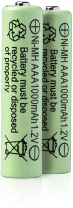 Naxius Rechargeable Battery AAA 1000mAh Ni-Mh 1.2V 2pcs Naxius