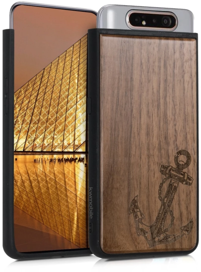 KW Wooden Case Samsung Galaxy A80 - Vintage Anchor walnut (48664.02)
