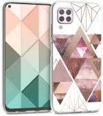 KW TPU Silicone Case Huawei P40 Lite - IMD Design Light Pink / Rose Gold / White (51990.02)