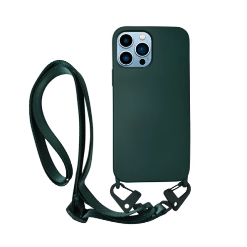 Vivid Silicone Case Strap Apple iPhone 13 Pro Pine Green