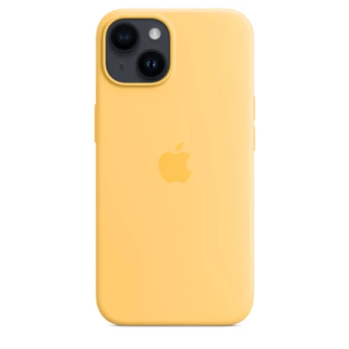 Apple Silicone Case iPhone 14 with MagSafe Sunglow