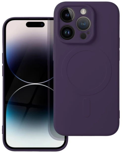 Silicone Mag Cover case iPhone 14 Pro - Dark Purple