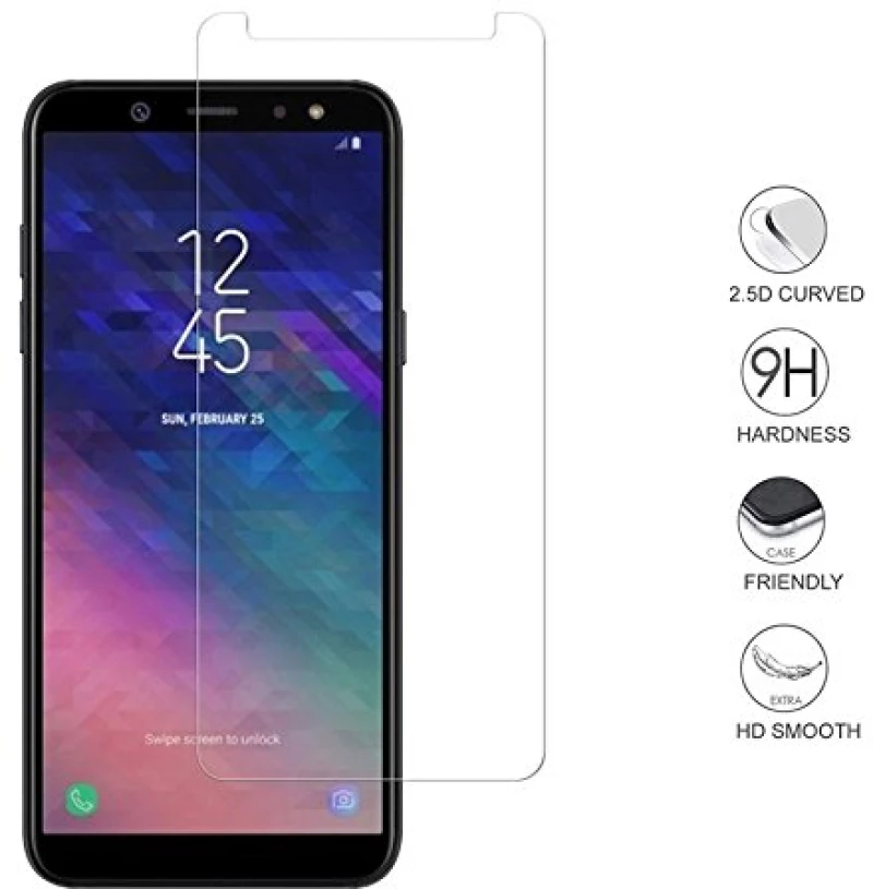 Samsung Galaxy A6 2018 Screen Protector, Galaxy A6 2018 Tempered Glass, [Compatible With Galaxy A6 2018 Case] [Scratch Proof] [Shatter Proof] [9H Hardness]