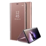 Xiaomi Mi A3 Lite - Cover Mirror flip Clear View Standing Shockproof Case Gold Rose (oem)