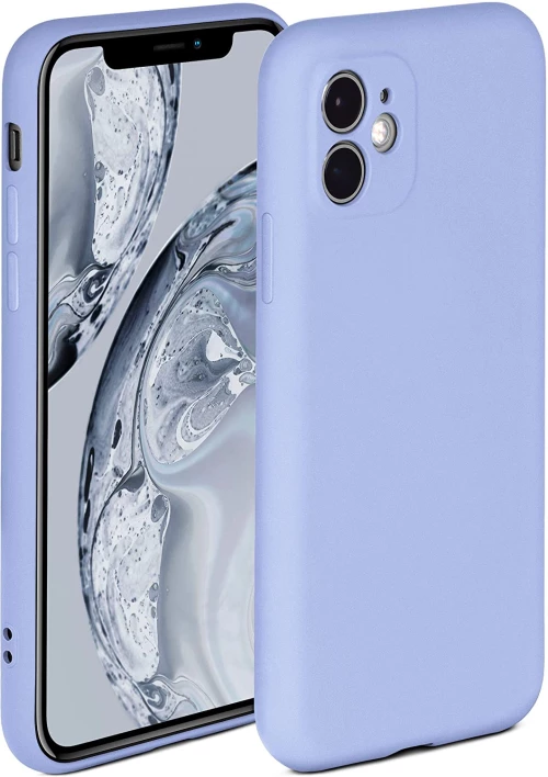 Apple iPhone 11(6.1 inches)- Soft Rubberized TPU Slim Protective Cover for Phone with Camera Protection - light blue matte oem